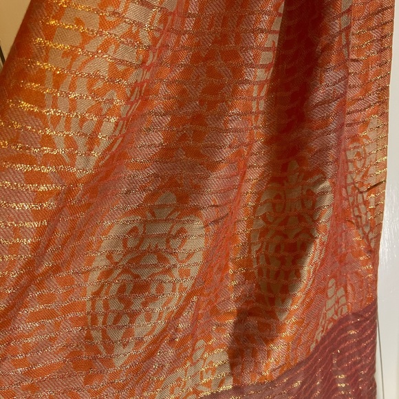 Pashmina Shawl Orange/Gold - Picture 2 of 2